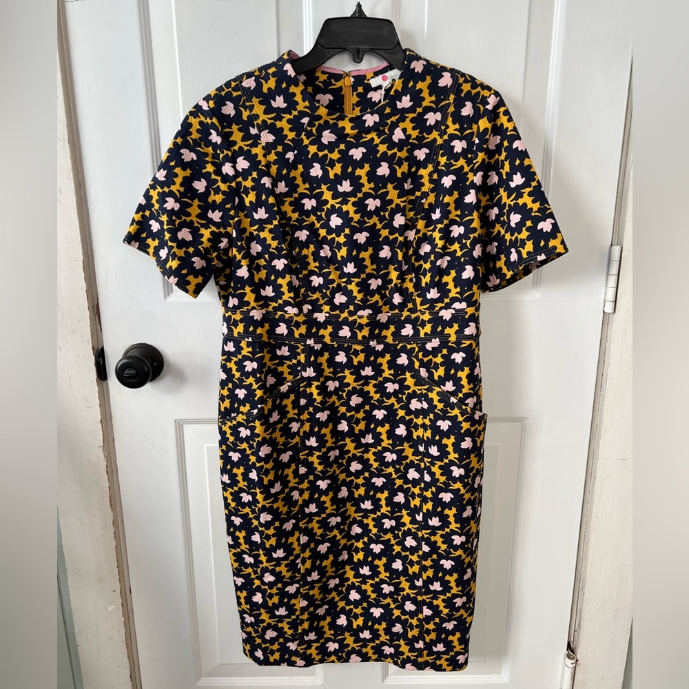 NWT Boden Louise Ponte Short Sleeve Pencil Dress